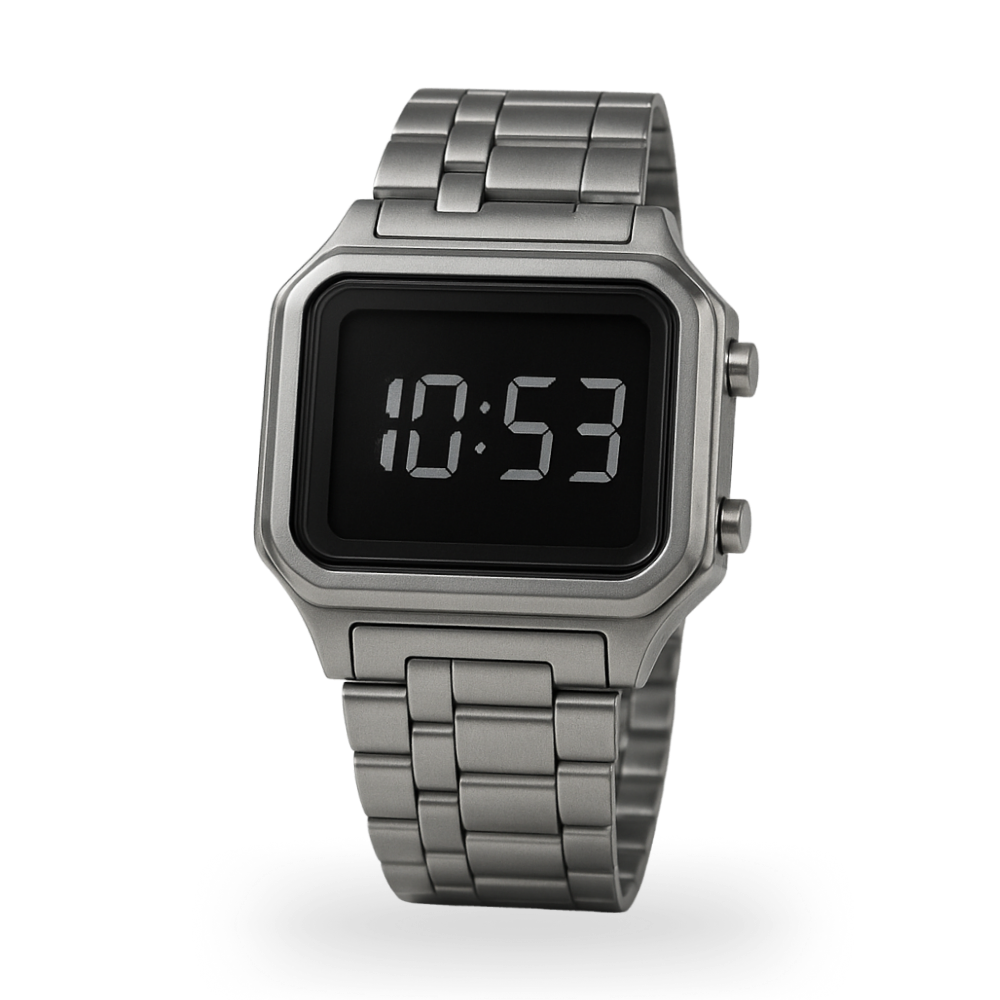 Metalic Black Digital Watch